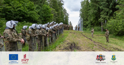 Kvalifikācijas paaugstināšanas programmas “Ārkārtas situācijas uz valsts robežas” noslēguma pārbaudījums foto