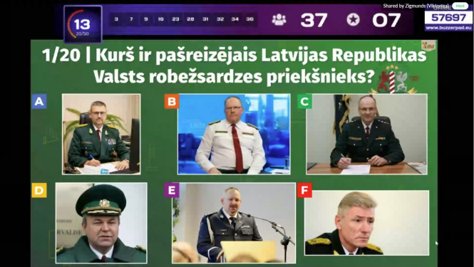Latvijas skolēni parāda zināšanas Valsts robežsardzes erudīcijas spēlē Nr.2