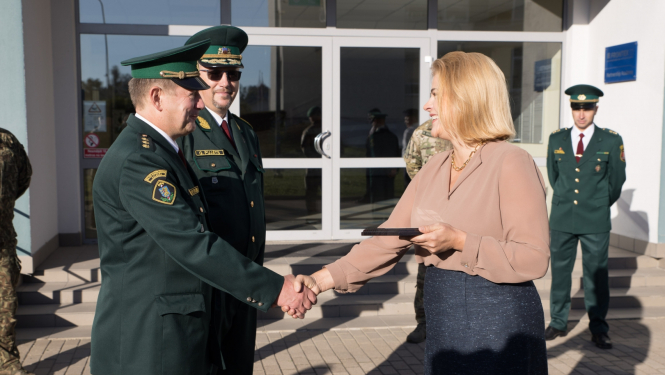 Ministru prezidente apmeklēja Valsts robežsardzes koledžu Nr.4