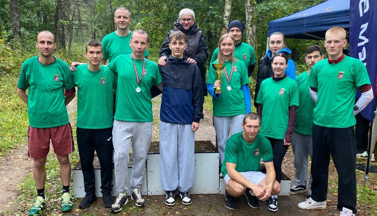 Valsts robežsardzes komanda ieguva bronzu Iekšlietu ministrijas vieglatlētikas krosā foto