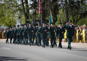 Valsts robežsardzi militārajā parādē pārstāvēja Valsts robežsardzes koledžas vienība Nr.1