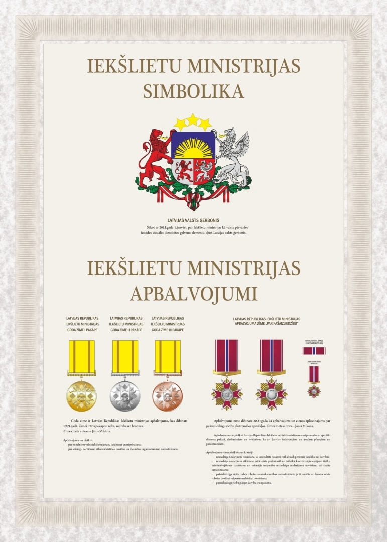 Iekšlietu ministrijas simbolika - apbalvojumi