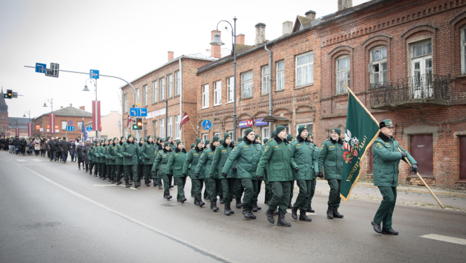 Valsts robežsardzes koledžas dalība Lāčplēša dienai veltītajā pasākumā Tilžas pamatskolā - informatīvs foto