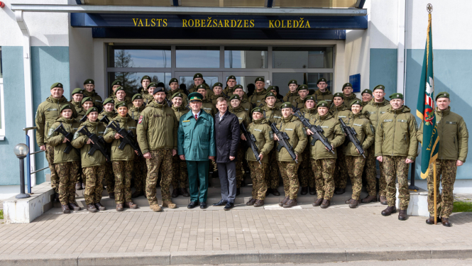 Svinīgā ceremonijā topošie robežsargi apliecina uzticību Latvijai