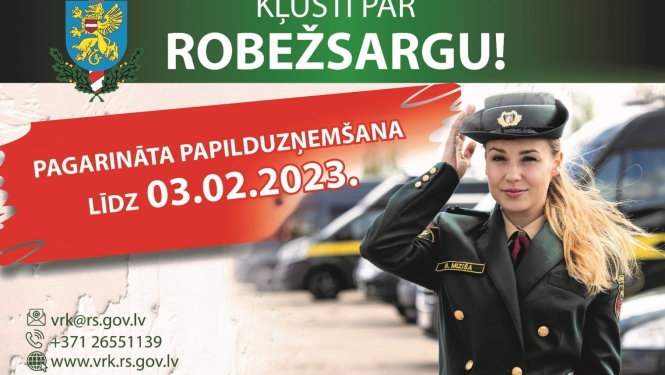 Pagarināta uzņemšana līdz 2023.gada 3.februārim