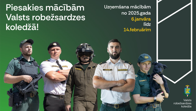 Valsts robežsardzes koledžā uzņem reflektantus