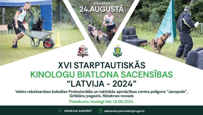 XVI Starptautiskās kinologu biatlona sacensības "Latvija 2024"
