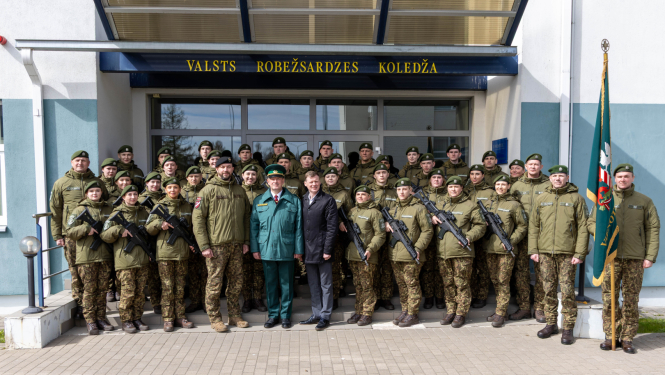 Svinīgā ceremonijā topošie robežsargi apliecina uzticību Latvijai