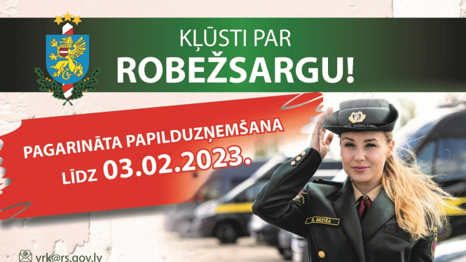 Pagarināta uzņemšana līdz 2023.gada 3.februārim