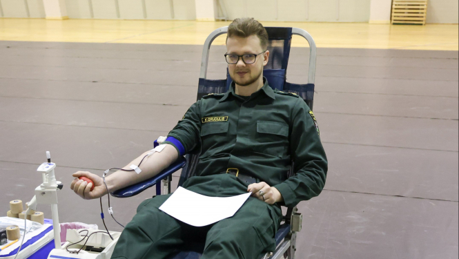 Valsts robežsardzes koledžā ziedoja asinis