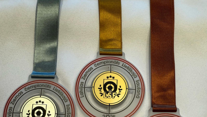 Latvijas ziemas čempionāta lietišķajā šaušanā medaļas