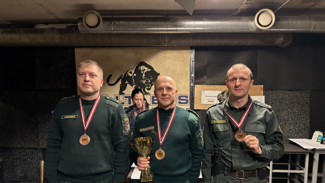 Robežsargi šaušanas sacensībās ieguva medaļas Nr.1