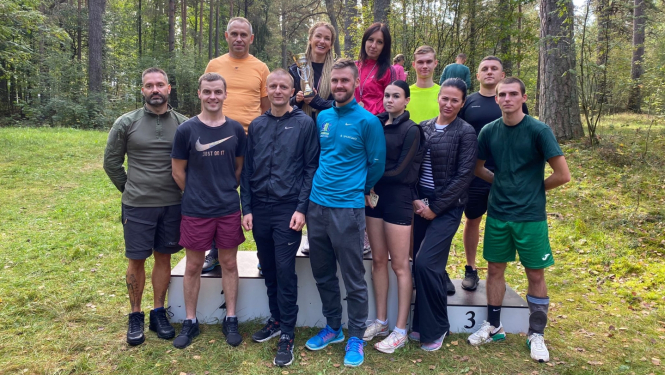 Valsts robežsardzes vieglatlētikas krosa komanda Iekšlietu ministrijas čempionāta sacensībās vieglatlētikas krosā