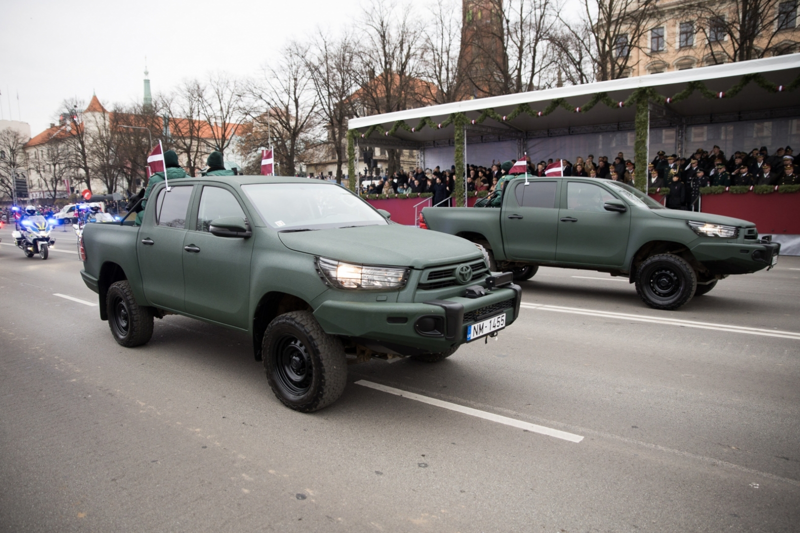 Militārajā parādē Valsts robežsardzi pārstāvēja  Valsts robežsardzes koledžas vienība