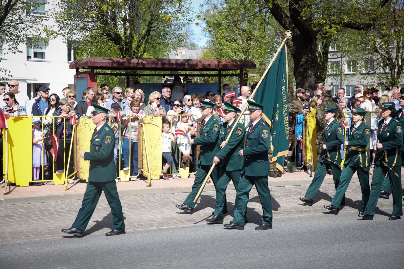 Valsts robežsardzi militārajā parādē pārstāvēja Valsts robežsardzes koledžas vienība Nr.4