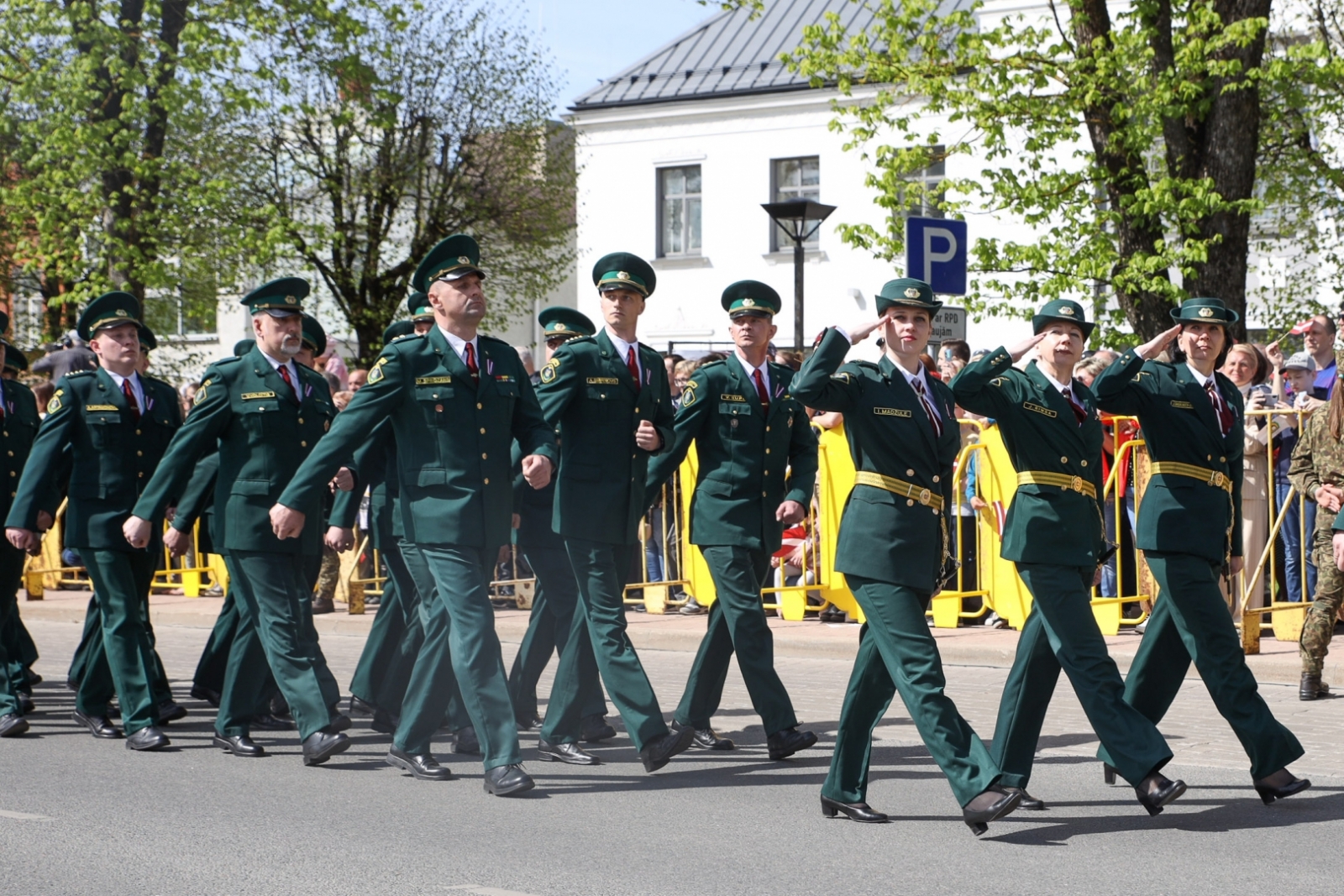 Valsts robežsardzi militārajā parādē pārstāvēja Valsts robežsardzes koledžas vienība Nr.5