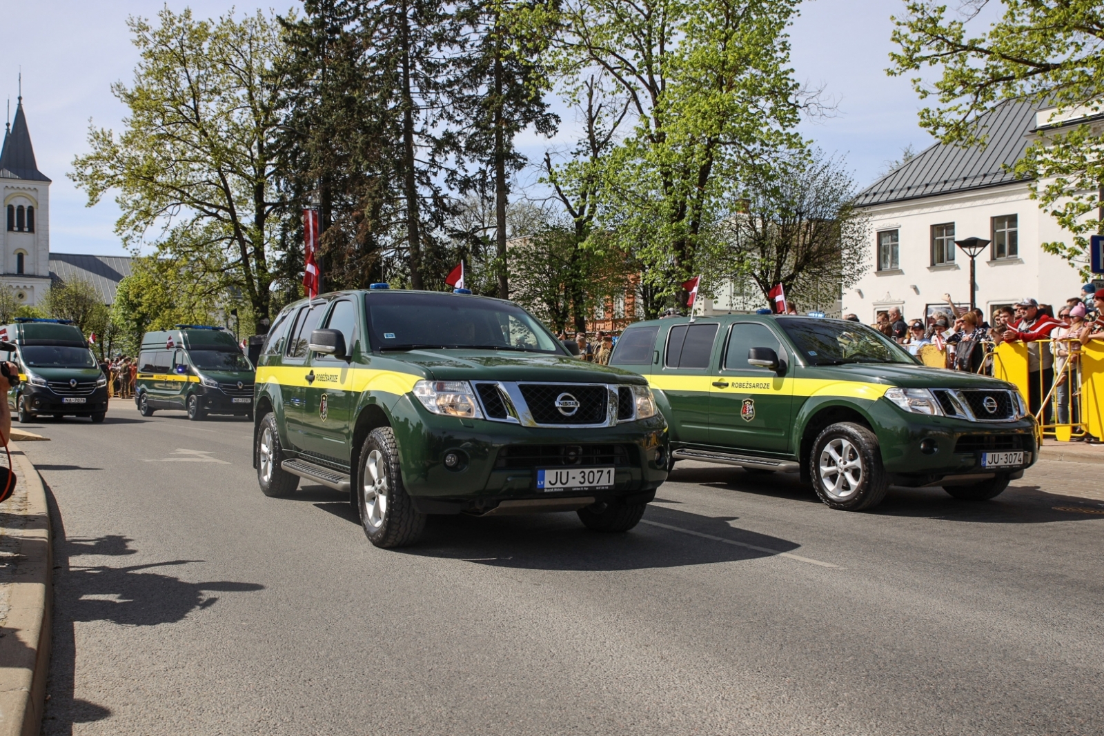Valsts robežsardzi militārajā parādē pārstāvēja Valsts robežsardzes koledžas vienība Nr.9