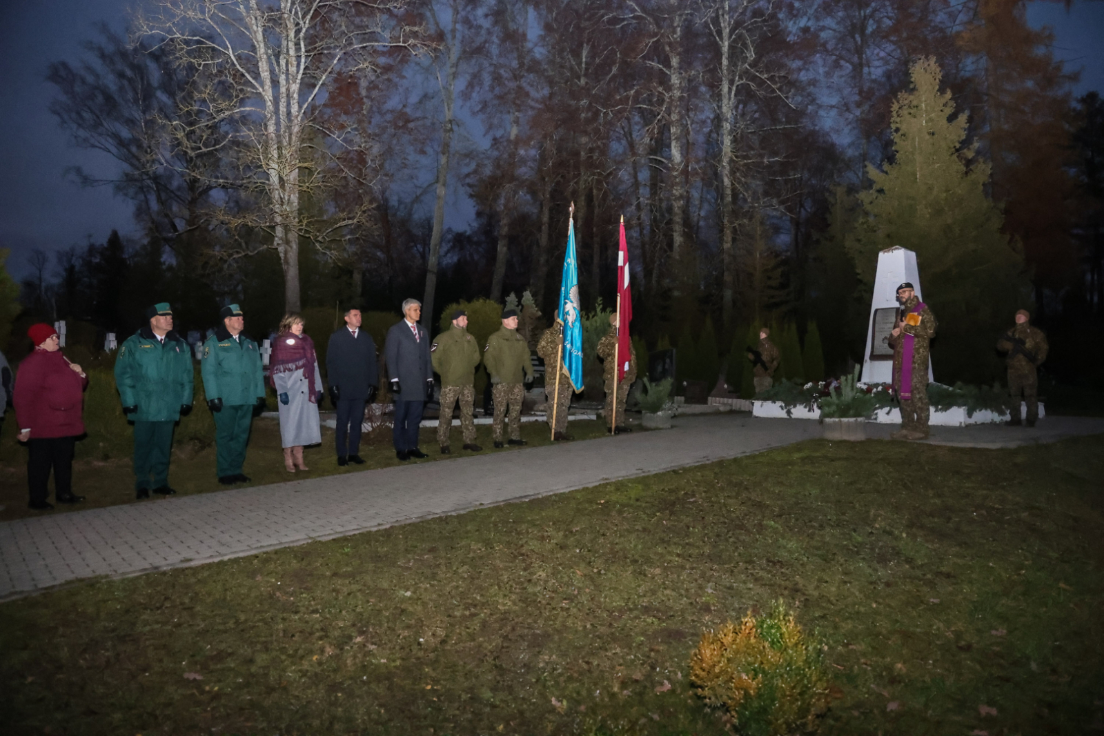 Valsts robežsardzes koledžas personāls, kadeti un mācībspēki Lāčplēša dienas piemiņas pasākumos Rēzeknē