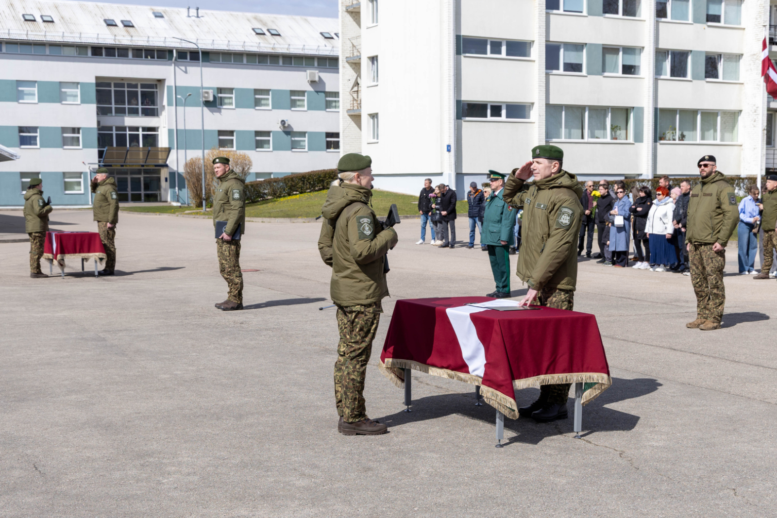 Svinīgā ceremonijā topošie robežsargi apliecina uzticību Latvijai