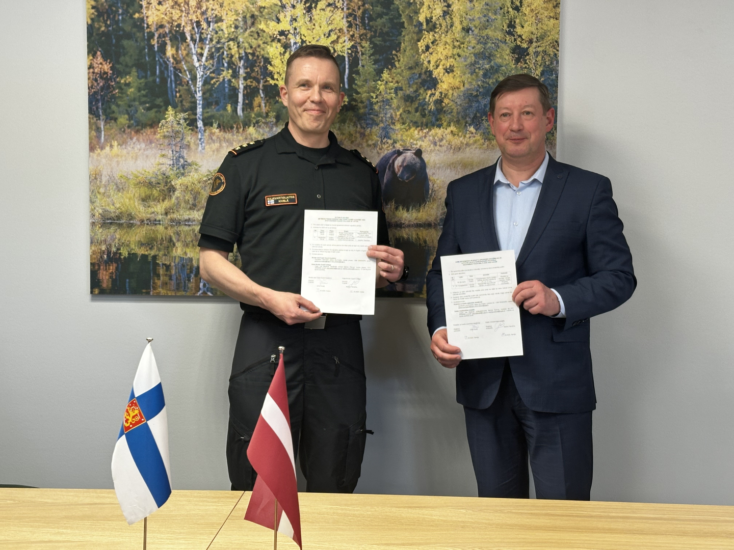 ikgadējā Polijas, Lietuvas, Latvijas un Somijas robežsargu mācību iestāžu vadības pārstāvju sanāksmē Somijas Robežu un krasta apsardzes akadēmijā