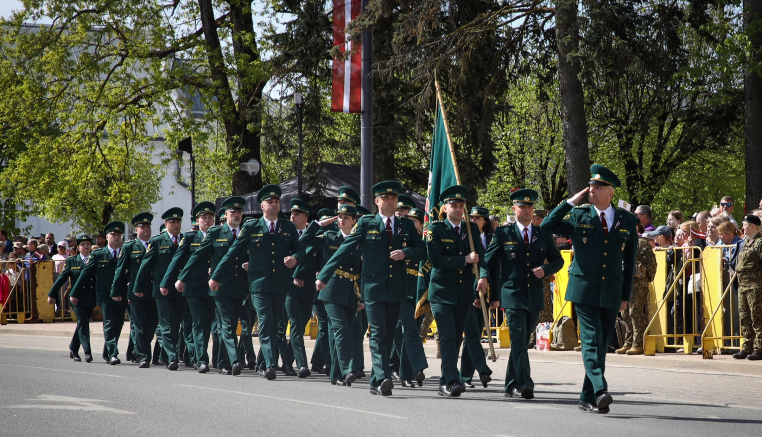 Valsts robežsardzi militārajā parādē pārstāvēja Valsts robežsardzes koledžas vienība Nr.1