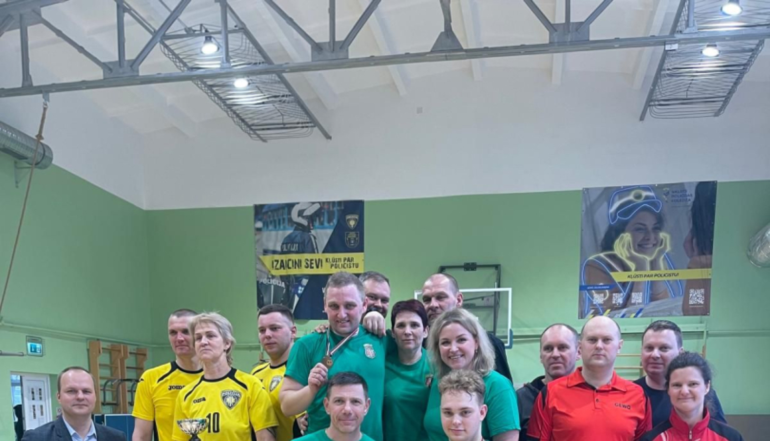 Valsts robežsardzes komanda ieguva zeltu galda tenisā