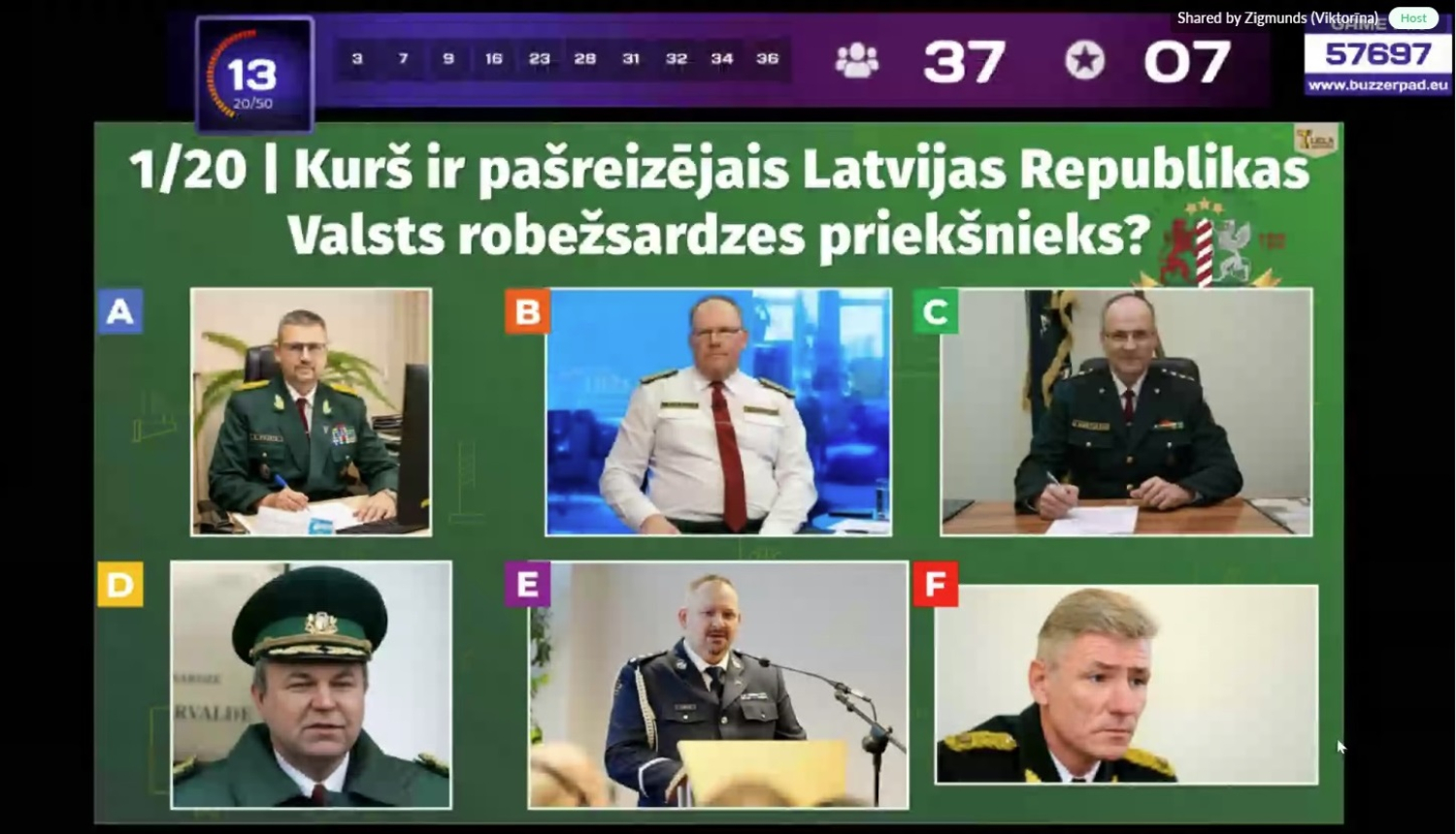 Latvijas skolēni parāda zināšanas Valsts robežsardzes erudīcijas spēlē Nr.2