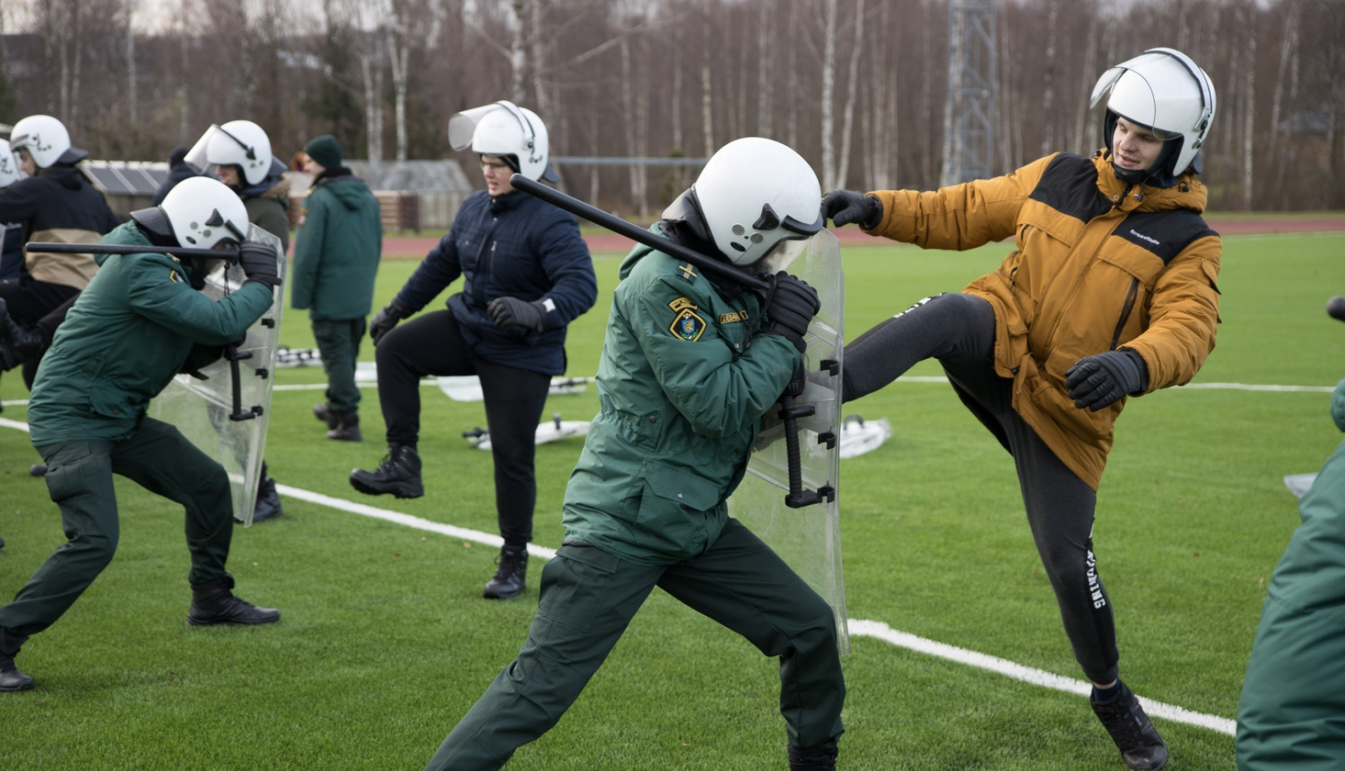 Valsts robežsardzes koledžas kadeti piedalījās mācību nodarbībā “Pūļa kontrole” Nr.1