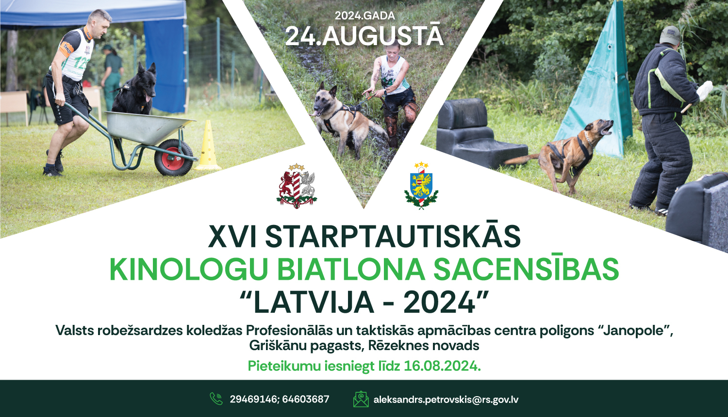 XVI Starptautiskās kinologu biatlona sacensības "Latvija 2024"
