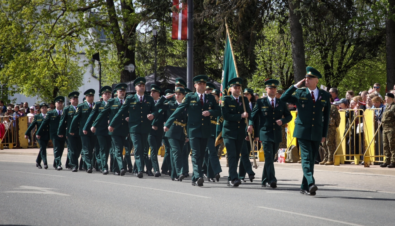 Valsts robežsardzi militārajā parādē pārstāvēja Valsts robežsardzes koledžas vienība Nr.1