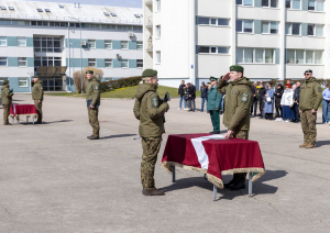 Svinīgā ceremonijā topošie robežsargi apliecina uzticību Latvijai
